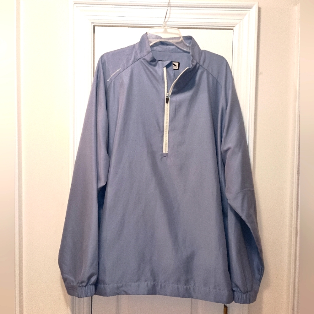 Sun Mountain Blue White lettering Pullover Golf Jacket men's XL